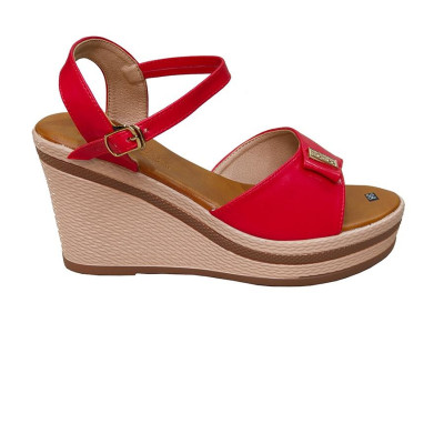 Giày Sandal Nữ Đế Xuồng HÀ NAM Da Bò Thật Thời Trang Cao Cấp  9cm DNU2141