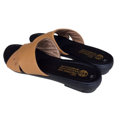 Dép nữ quai ngang 1 bản da bò đế đúc cao cấp Trường Hải QNN01264