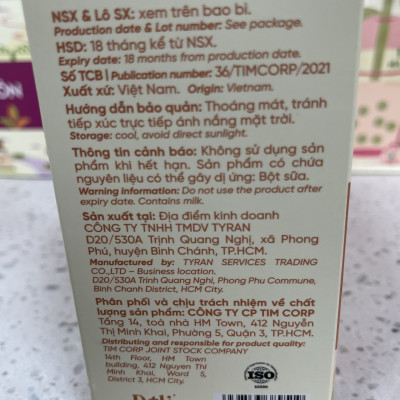 Bột trà sữa Nướng 3in1 Déli - Hộp 320Gr (8 gói) , pha chế trà sữa tiện lợi, nhanh chóng