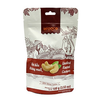 Hạt điều LAFOOCO rang không muối túi 100g