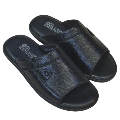 Dép Nam Quai Ngang TiTi ĐÔ Da Bò Thật Cao Cấp DNA2124