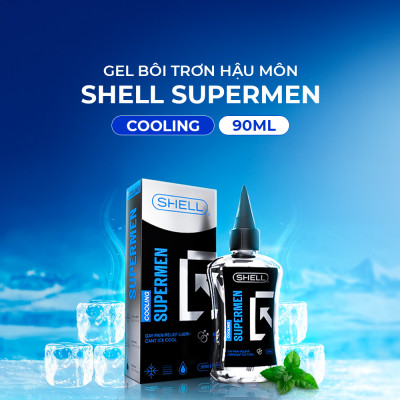 Gel bôi trơn hậu môn mát lạnh Shell Supermen Cooling - Chai 90ml | SHELL CHÍNH HÃNG