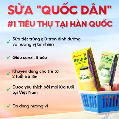 Thùng 24 hộp Sữa khoai môn 200ml nhãn hiệu Binggrae