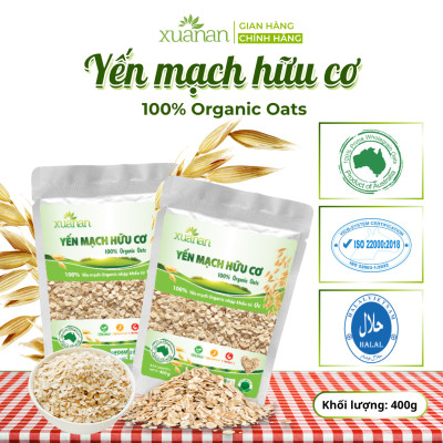 Yến Mạch Hữu Cơ Xuân An [ko đường] Túi 400G (Tặng Kèm 1 Túi Yến Mạch 150G)