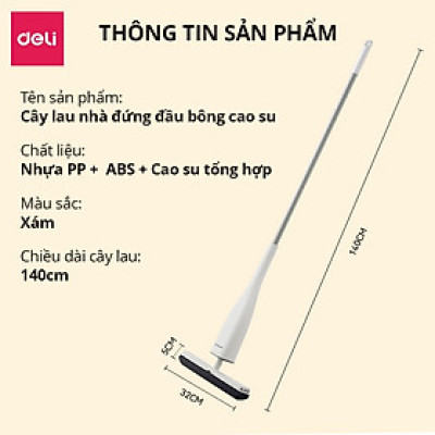 Cây lau nhà mút xốp cao su tự vắt thông minh DelixVusign cao cấp siêu thấm hút tiện lợi dễ dàng vệ sinh mọi ngóc ngách