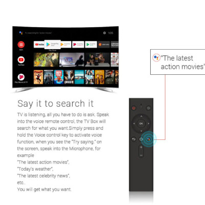 thiết bị tivi box Mecool KM3 4GB Ram, 64GB Rom Android TV 9 bản quyền điều khiển giọng nói Google - Hàng Nhập Khẩu