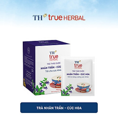 Bộ 2 hộp trà thảo dược TH true HERBAL Nhân trần – Cúc hoa & Trà Tía tô – Gừng (40 gói)