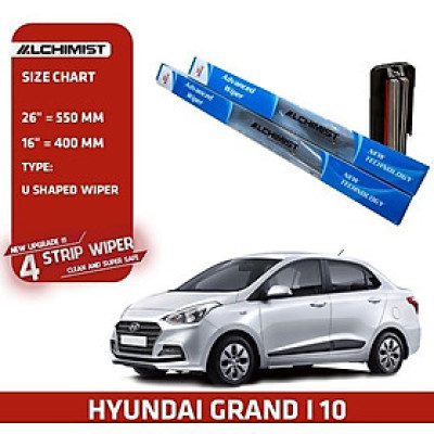Gạt Mưa Xe Ô tô HYUNDAI Loại Silicon 4 Lưỡi Cao Cấp, Thiết Kế Thông Minh, Gạt Êm Và Sạch Hơn