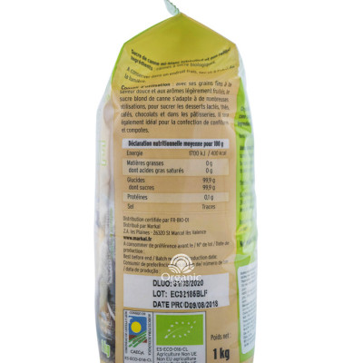 Đường mía thô hữu cơ hạt nhỏ Markal 1kg