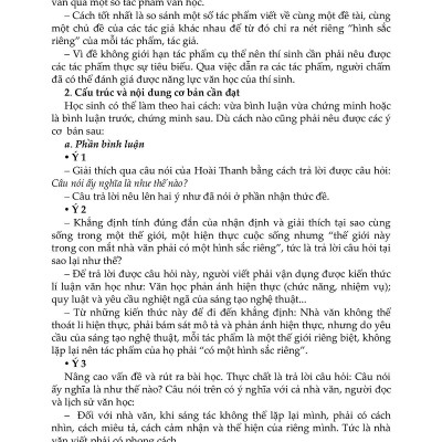 Bồi Dưỡng Học Sinh Giỏi Phát Triển Kĩ Năng Làm Bài Văn Trung Học Phổ Thông