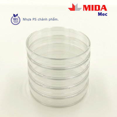 Đĩa Petri nhựa MidaMec 9015 đã tiệt trùng đóng gói 20 cái/bao