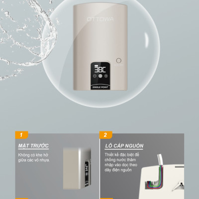 Máy tắm nước nóng OTTOWA TH4501- Hàng chính hãng