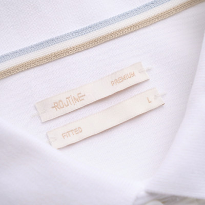 Áo polo tay ngắn nam vải gân phối tape. Fitted - RT 10S25POL003P | ROUTINE CÀ MAU