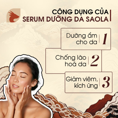 Serum dưỡng ẩm Saola, tinh chất hoa hồng, cấp ẩm, giảm thâm, sáng da, Mỹ Phẩm Thuần Chay, VEGAN,30ml