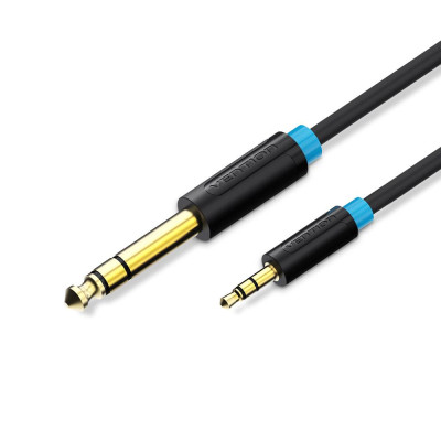 VENTION 3.5mm to 6.5mm Audio Cable Male to Male Audio Cable for Phone Speaker Guitar 5m (Black)