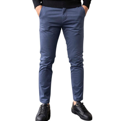 Quần kaki dài nam thời trang Hàn Quốc cao cấp màu Xanh xám cực hot