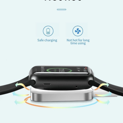 Sạc Không Dây Wiwu Wiwu Wireless Charge M16 Dành Cho Đồng Hồ Thông Minh Sạc Nhanh, Hấp Phụ Từ Tính Mạnh - Hàng Chính Hãng