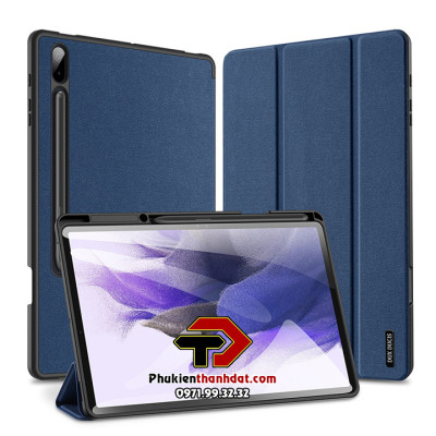 Bao da thông minh dành cho Samsung Tab S7, Tab S7+, Tab S7 FE, S8+ Plus, S8, S8 Ultra, S6 Lite P610/P615, S6 Lite 2022 Chính hãng Dux Ducis domo có khay đựng bút - Hàng Chính Hãng