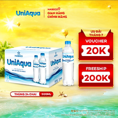 Nước uống đóng chai UniAqua - Thùng 24 chai 500ml