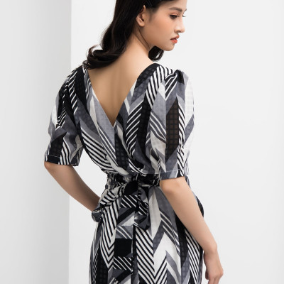 Jumpsuit Chiffon Ống Rộng Lưng Thun Maxivic, La Mộc - LM72110