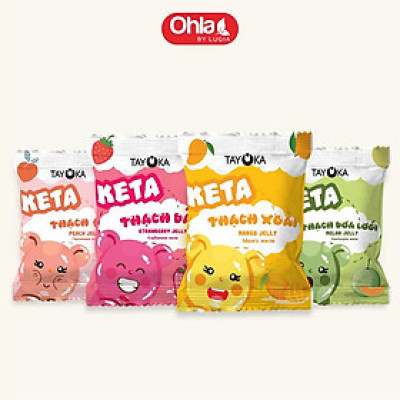 Combo Keta 4 Vị (thạch đào, thạch xoài, thạch dâu, thạch dưa lưới)