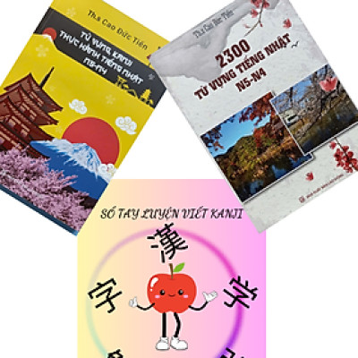 SÁCH TIẾNG NHẬT KANJI, ĐẶT CÂU TỪ VỰNG, LUYỆN VIẾT KANJI