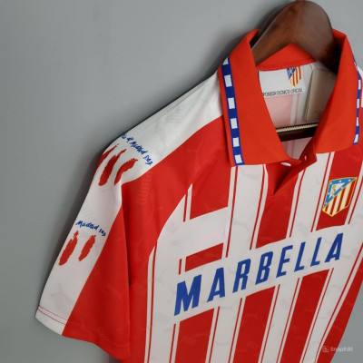 Áo Bóng Đá Retro Atletico Madrid 1994/1995 - Sân Nhà bản cao cấp vải Cotton Polyester
