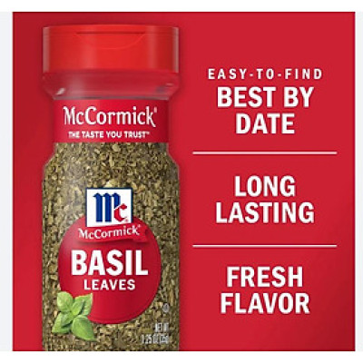Lá húng quế hiệu McCormick 10g - Basil Leave 10g