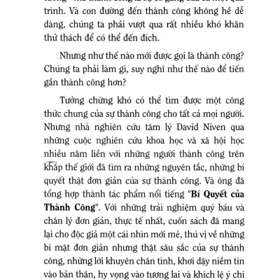 Bí Quyết Của Thành Công (Khổ Lớn) (Tái Bản 2019)