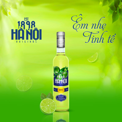 Rượu trái cây HALICO vị chanh nồng độ 18% chai 500ml không kèm hộp