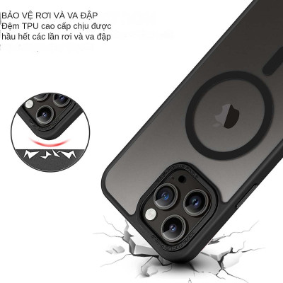 Ốp Lưng Cho iPhone 16 Pro Max, 16 Pro Chống Sốc, Chống Bám Vân Tay, Hỗ Trợ Sạc Từ Tính, Mặt Lưng Nhám Mờ Cao Cấp hiệu Likgus - Hàng Chính Hãng