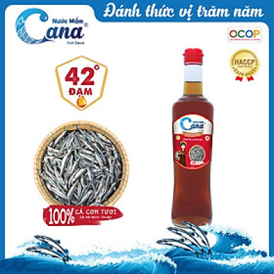 Nước mắm truyền thống CANA 42 độ Đạm - 500ml Chai thủy tinh