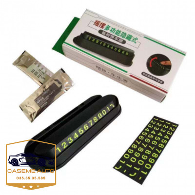 [Tặng Kèm Sáp Thơm] Bảng Số Trên Xe Ô Tô Khi Dừng Đỗ Kiêm Giá Đỡ Tiện Lợi Gắn Taplo Xe Hơi - Hàng Nhập Khẩu