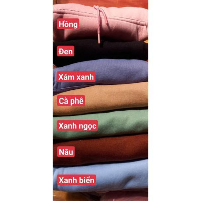 Áo Hoodie BASIC màu trơn Áo nỉ có mũ unisex nam nữ full size M L XL XXL