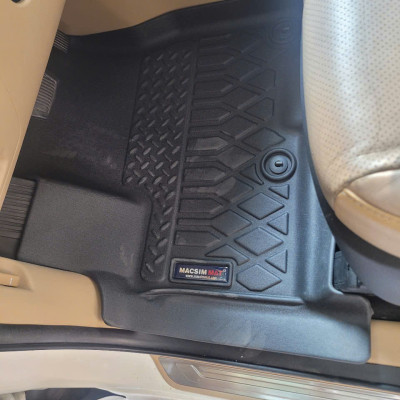 Thảm lót sàn xe ô tô Kia sedona ( 3 hàng ghế) Nhãn hiệu Macsim chất liệu nhựa TPE cao cấp màu đen