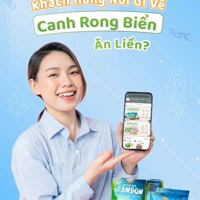 Canh rong biển ăn liền hộp 10 gói canh không bột ngọt nấu canh cho bé TÂM MINH FOODS