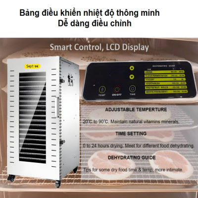 Máy sấy thực phẩm 22 tầng, dung tích 210 lít thương hiệu Mỹ cao cấp Septree DBC-22A - Hàng Nhập Khẩu