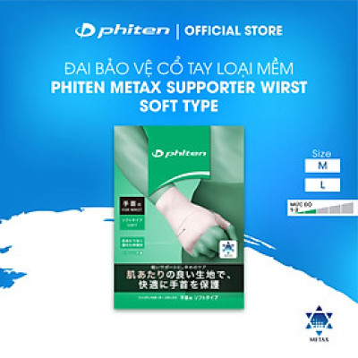 [MỚI] Đai cổ tay loại mềm Phiten metax wirst supporter soft type AP244004/AP244005