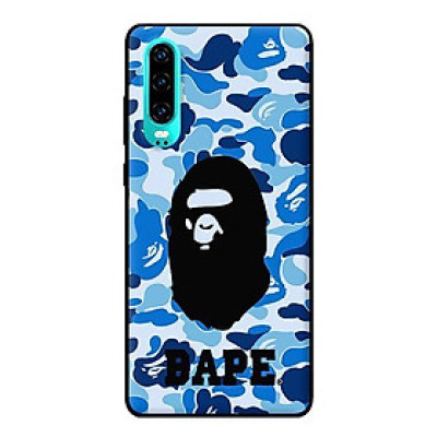 Ốp in cho Huawei P30 Bape Xanh Có Chữ - Hàng chính hãng