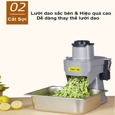 Máy thái rau củ quả đa năng, thái lát, thái sợi, thái hạt lựu. Thương hiệu Mỹ cao cấp Septree GJ807K. Hàng chính hãng
