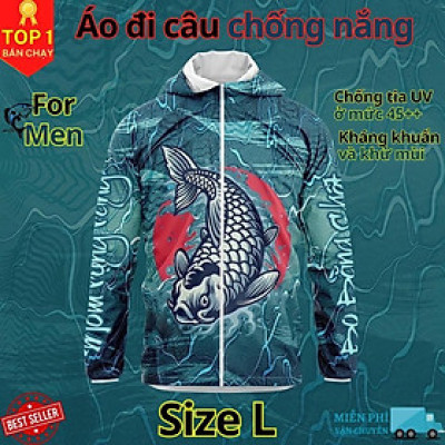 Áo câu cá thời trang chống nắng đủ size từ 50-85kg - Áo đi câu chất liệu chống tia UV cao cấp D Danido