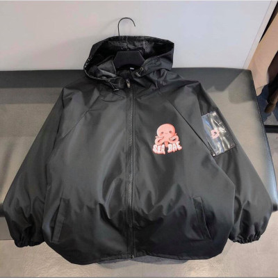 Áo Khoác Dù Hai Lớp Họa Tiết Hình Bạch Tuột 