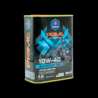 Dầu Nhớt Xe Tay Ga PRIME 800ml Tổng Hợp Toàn Phần SAE 10W40, API SN, JASO MB, Nhập Khẩu Chính Hãng Cho AB 125, Lead, Click