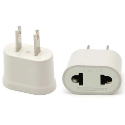 Phích Chuyển Đổi Chân Tròn Sang Chân Dẹt, Đầu Chuyển Đổi Phích Điện Nhỏ Gọn, CHuẩn US - JP - Đài. TakyHome 8601-loaitot