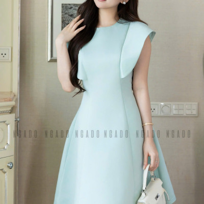 Đầm xanh mint cánh tiên NGADO , đầm dự tiệc , đầm xuống phố