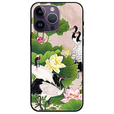 Ốp lưng dành cho Iphone 14 - Iphone 14 Plus - Iphone 14 Pro - Iphone 14 Pro Max - Sen Và Hạc