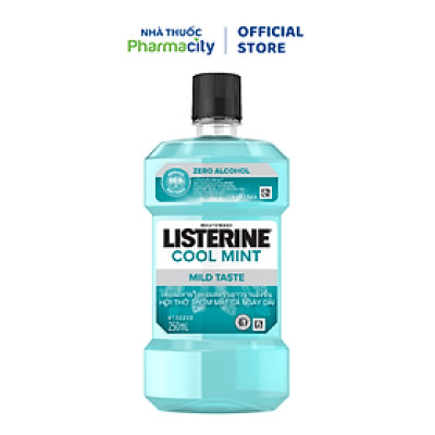 Nước súc miệng vị không cay Listerine Mouthwash Zero (250ml)