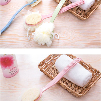 Bàn Chải Chà Lưng Kèm Bông Tắm 2in1- Cọ Chà Lưng Masage Tẩy Tế Bào Chết Cao Cấp - Hàng Chính Hãng (Giao Màu Ngẫu Nhiên)