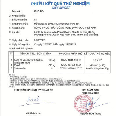 Khô Bò Sợi Hương Tiêu nhãn hiệu KINBE BEEF JERKY, khô bò sạch sợi mềm vị ít cay, ĐẶC SẢN TRỨ DANH ĐÀ NẴNG