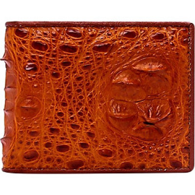 Ví Nam Da Cá Sấu Nguyên Con Huy Hoàng HT2206 (12.5 x 10 cm) - Vàng